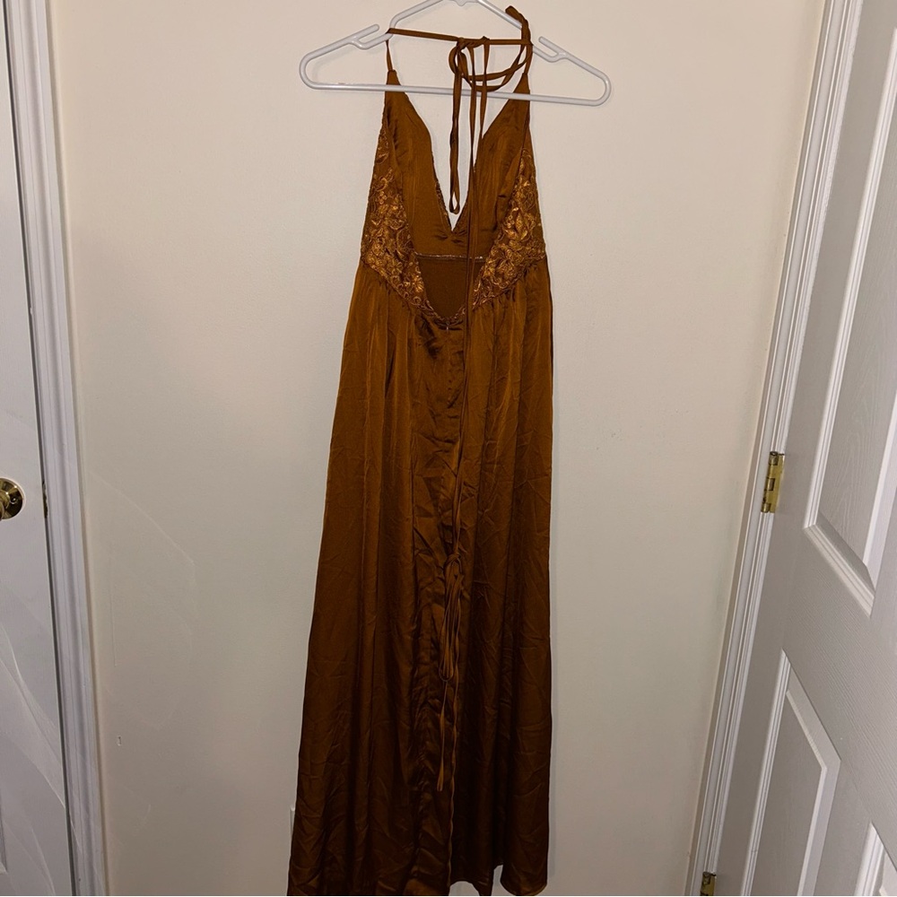 Hello Molly Rust Lace Bodice Maxi Dress - Picture 5 of 5